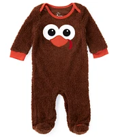 Baby Starters Baby Boys 3-9 Months Long Sleeve Thanksgiving Turkey Face Footie Coverall