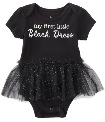 Baby Starters Girl 3-12 Months My 1st Little Black Dress Tutu Bodysuit