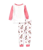 Baby Starters Baby Girls 12-24 Months Long Sleeve Red-Nosed Reindeer Pajama Top & Pajama Pant Set