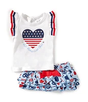 Baby Starters Baby Girls 3-24 Months American Girl Short Sleeve Dress Set