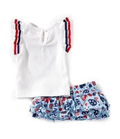 Baby Starters Baby Girls 3-24 Months American Girl Short Sleeve Dress Set