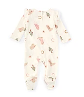 Baby Starters Baby Girls 3-9 Months Long-Sleeve Western-Printed Footie Coverall