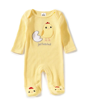 Baby Starters Baby Newborn-9 Months Just Hatched Chick Waffle-Knit Footie