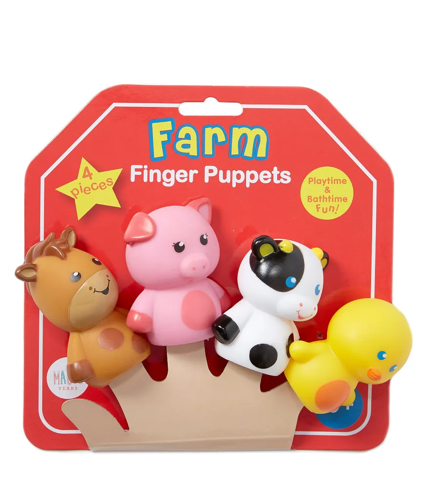 Baby Starters Farm Finger Puppets 4-Piece Set