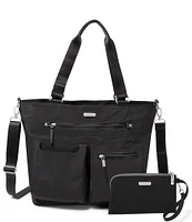 Baggallini Any Day Tote Bag with RFID Wristlet