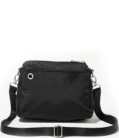 Baggallini Black Cheetah Calais Crossbody Bag