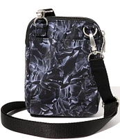 Baggallini Black Divine Rose Modern Take Two RFID Crossbody Bag