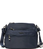 Baggallini Marais Twill Gunmetal Hardware Crossbody Bag