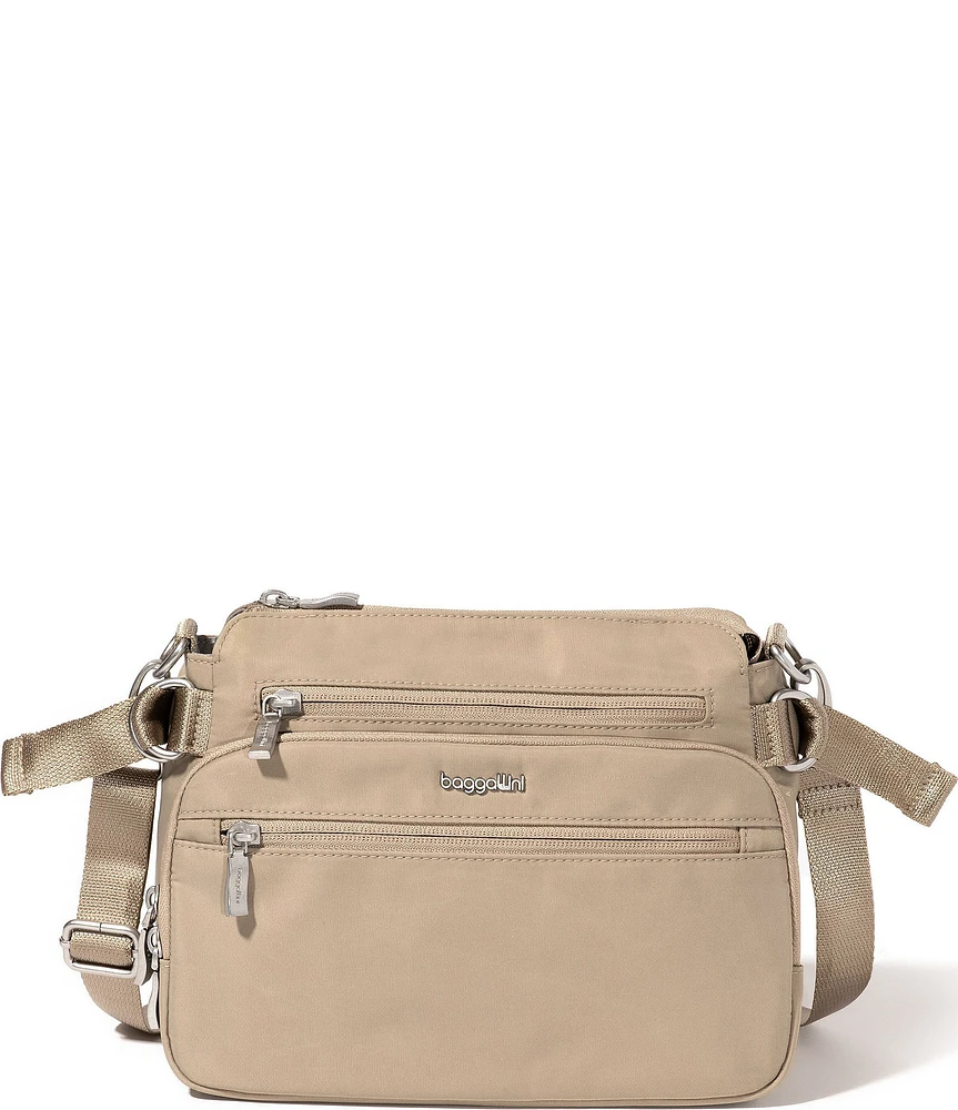 Baggallini Marais Twill Silver Hardware Crossbody Bag