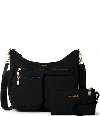 Baggallini Nylon Modern Everywhere Gold Hardware Crossbody Bag