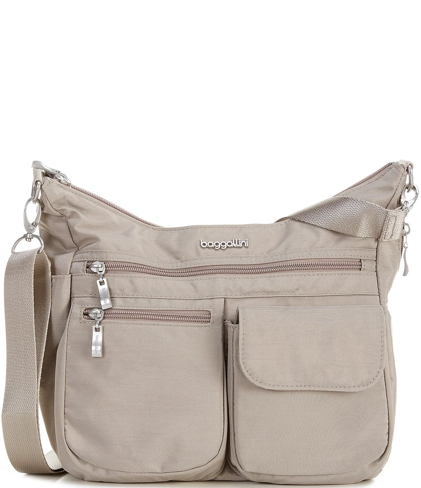 Baggallini Nylon Modern Everywhere Silver Hardware Crossbody Bag