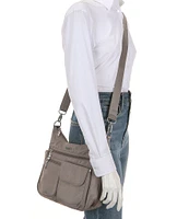 Baggallini Nylon Modern Everywhere Silver Hardware Crossbody Bag