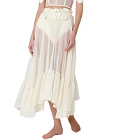 Bahia Maria Jardin De Lu Flower Lined Mesh Cover-Up Skirt