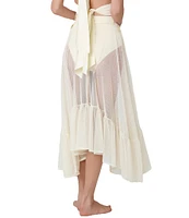 Bahia Maria Jardin De Lu Flower Lined Mesh Cover-Up Skirt