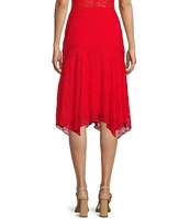 Bailey Rose Asymmetric Lace Knit Coordinating Skirt
