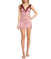 Bailey Rose Bow Print Coordinating Mini Skirt