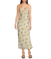 Bailey Rose Green Chili Pepper Print Maxi Dress