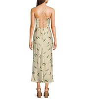 Bailey Rose Green Chili Pepper Print Maxi Dress