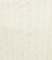 Bailey Rose Pull-On Pointelle Coordinating Micro Skirt