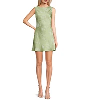 Bailey Rose Pasta Boat Neck Backless Mini Dress