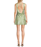 Bailey Rose Pasta Boat Neck Backless Mini Dress