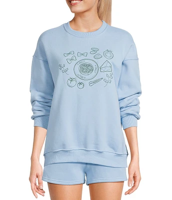 Bailey Rose Pasta Print Coordinating Sweatshirt