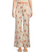 Bailey Rose Red Chili Pepper Silk Coordinating Pants