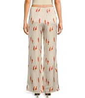 Bailey Rose Red Chili Pepper Silk Coordinating Pants
