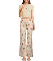 Bailey Rose Red Chili Pepper Silk Coordinating Pants