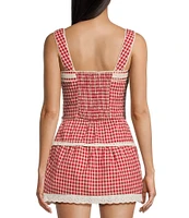 Bailey Rose Red Gingham Sleeveless Coordinating Tank Top