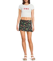 Bailey Rose Short Sleeve Strawberry Cropped Baby T-Shirt