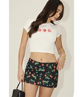 Bailey Rose Short Sleeve Strawberry Cropped Baby T-Shirt
