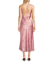 Bailey Rose Square Neck Bow Print Maxi Dress