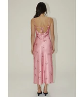 Bailey Rose Square Neck Bow Print Maxi Dress