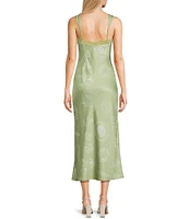 Bailey Rose Sweetheart Neck Pasta Print Midi Dress