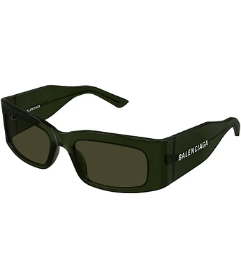 Balenciaga Men's Paper 56mm Rectangle Sunglasses