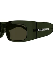 Balenciaga Men's Paper 56mm Rectangle Sunglasses