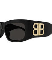 Balenciaga Women's Bossy 56mm Rectangle Sunglasses