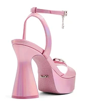 Barbie™ x ALDO The DreamHouse™ Collection Barbie Party Rhinestone Heart Iridescent Platform Sandals