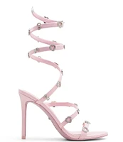 Barbie™ x ALDO The DreamHouse™ Collection Runway Rhinestone Heart Wrap Strappy Dress Sandals