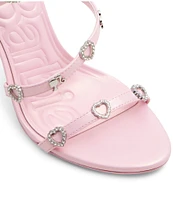 Barbie™ x ALDO The DreamHouse™ Collection Runway Rhinestone Heart Wrap Strappy Dress Sandals