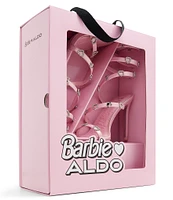 Barbie™ x ALDO The DreamHouse™ Collection Runway Rhinestone Heart Wrap Strappy Dress Sandals