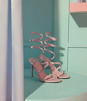 Barbie™ x ALDO The DreamHouse™ Collection Runway Rhinestone Heart Wrap Strappy Dress Sandals