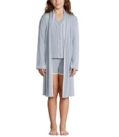 Barefoot Dreams Malibu Collection® Big Girls 7-14 Soft Jersey Pipe Robe