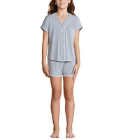 Barefoot Dreams Malibu Collection® Big Girls 7-14 Soft Jersey Piped PJ Set