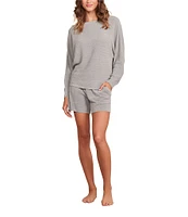 Barefoot Dreams Cozy Chic Ultra Lite Ribbed Dolman Pullover Sleep Top