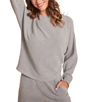 Barefoot Dreams Cozy Chic Ultra Lite Ribbed Dolman Pullover Sleep Top
