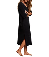 Barefoot Dreams Cozy Terry Double V-Neck Caftan