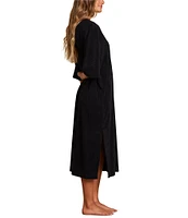 Barefoot Dreams Cozy Terry Double V-Neck Caftan