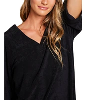 Barefoot Dreams Cozy Terry Double V-Neck Caftan
